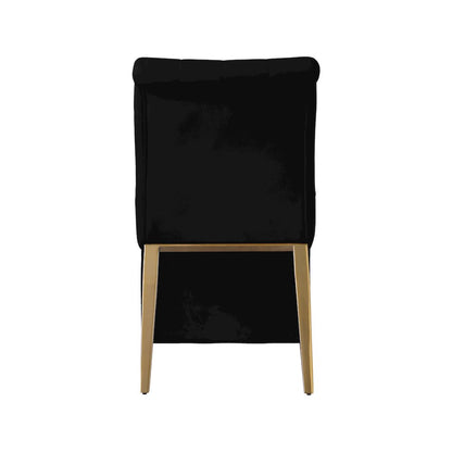 Curve Black Velvet Dining Chair, Set of 2