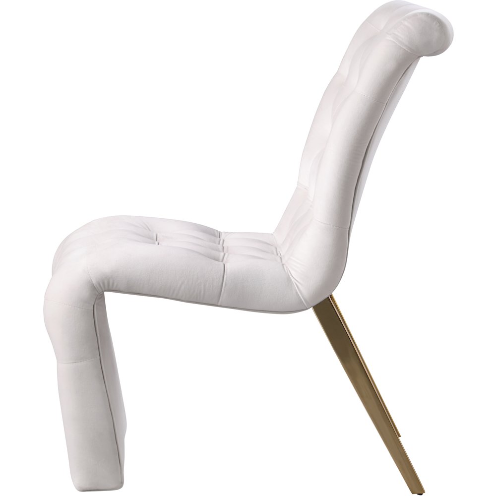 Curve Cream Velvet Dining Chair, Set of 2
