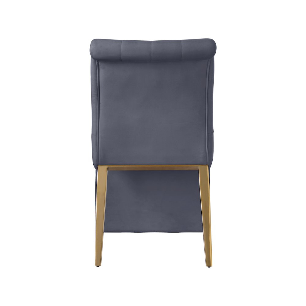 Curve Grey Velvet Dining Chair, Set of 2