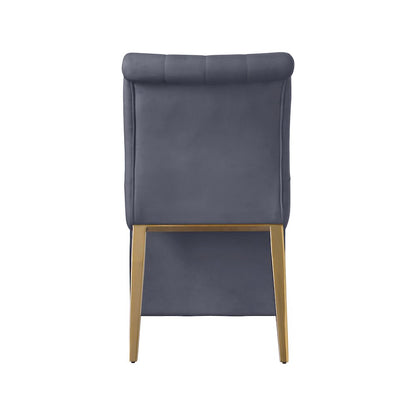 Curve Grey Velvet Dining Chair, Set of 2