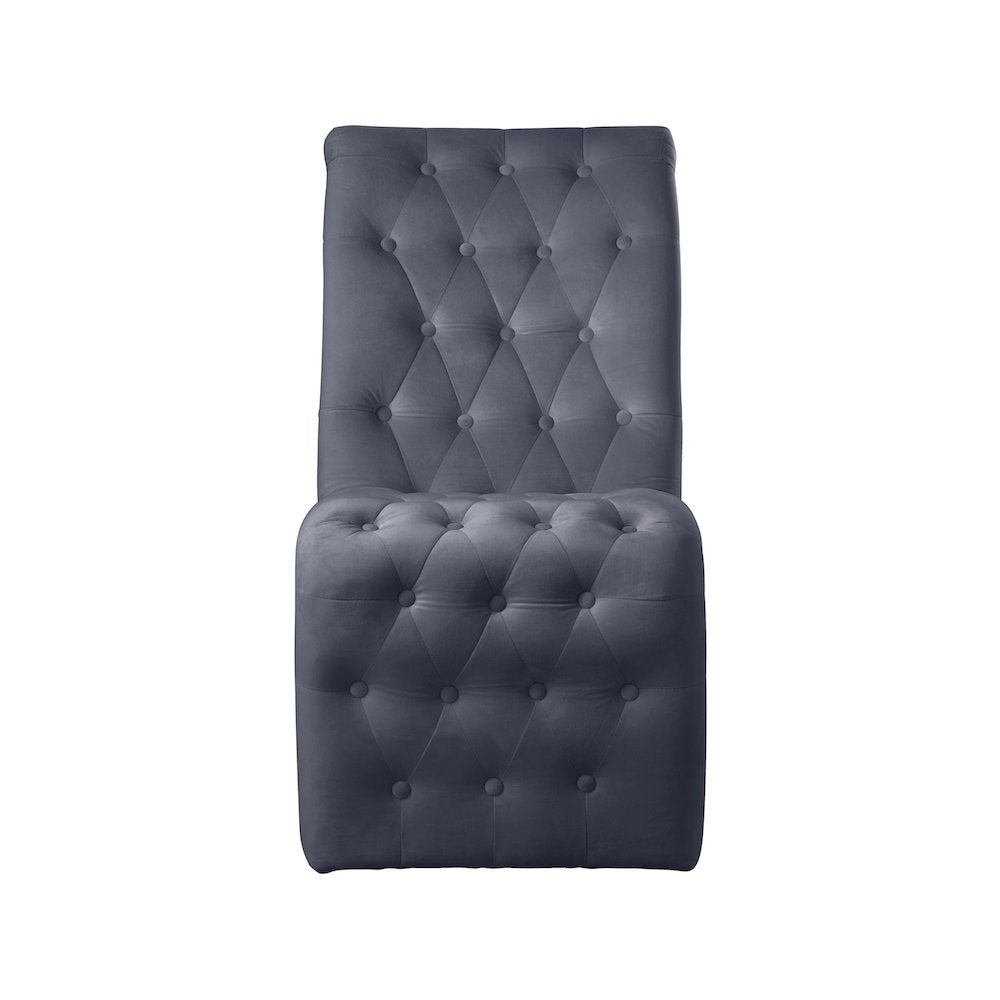 Curve Grey Velvet Dining Chair, Set of 2