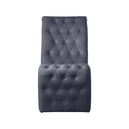 Curve Grey Velvet Dining Chair, Set of 2