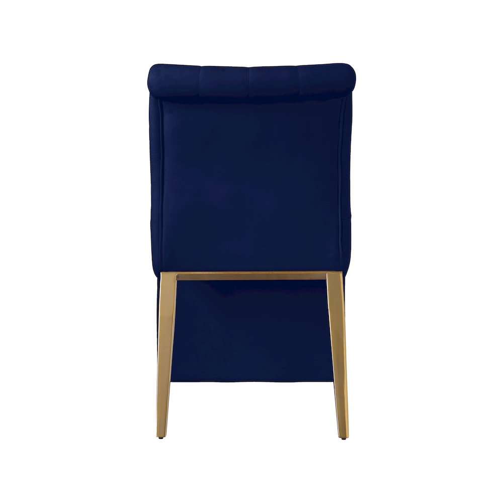 Curve Navy Velvet Dining Chair, Set of 2