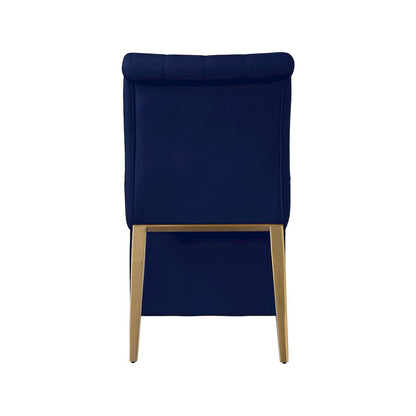 Curve Navy Velvet Dining Chair, Set of 2