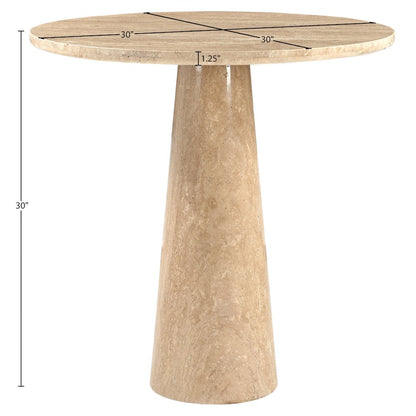 Fontelina 30" Travertine Genuine Travertine Bistro Dining Table