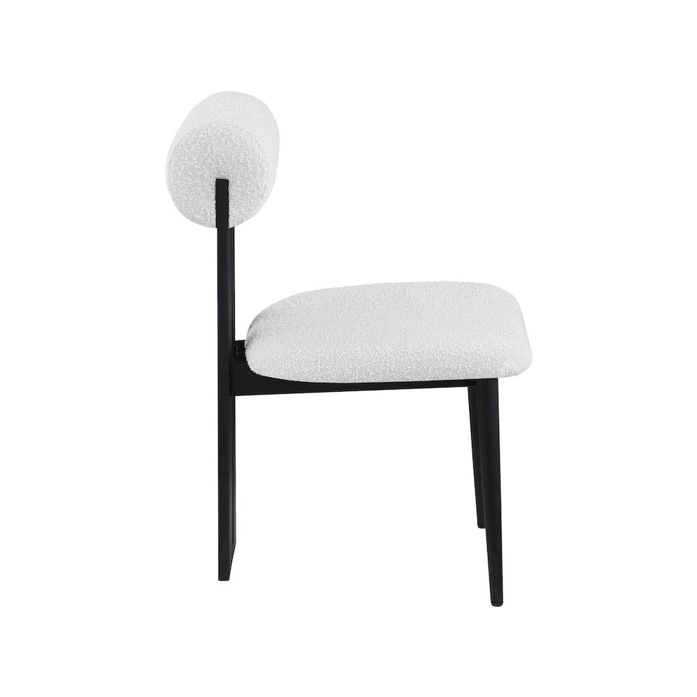Dario Cream Boucle Fabric Dining Chair, Set of 2