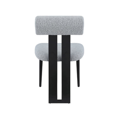 Dario Grey Boucle Fabric Dining Chair, Set of 2