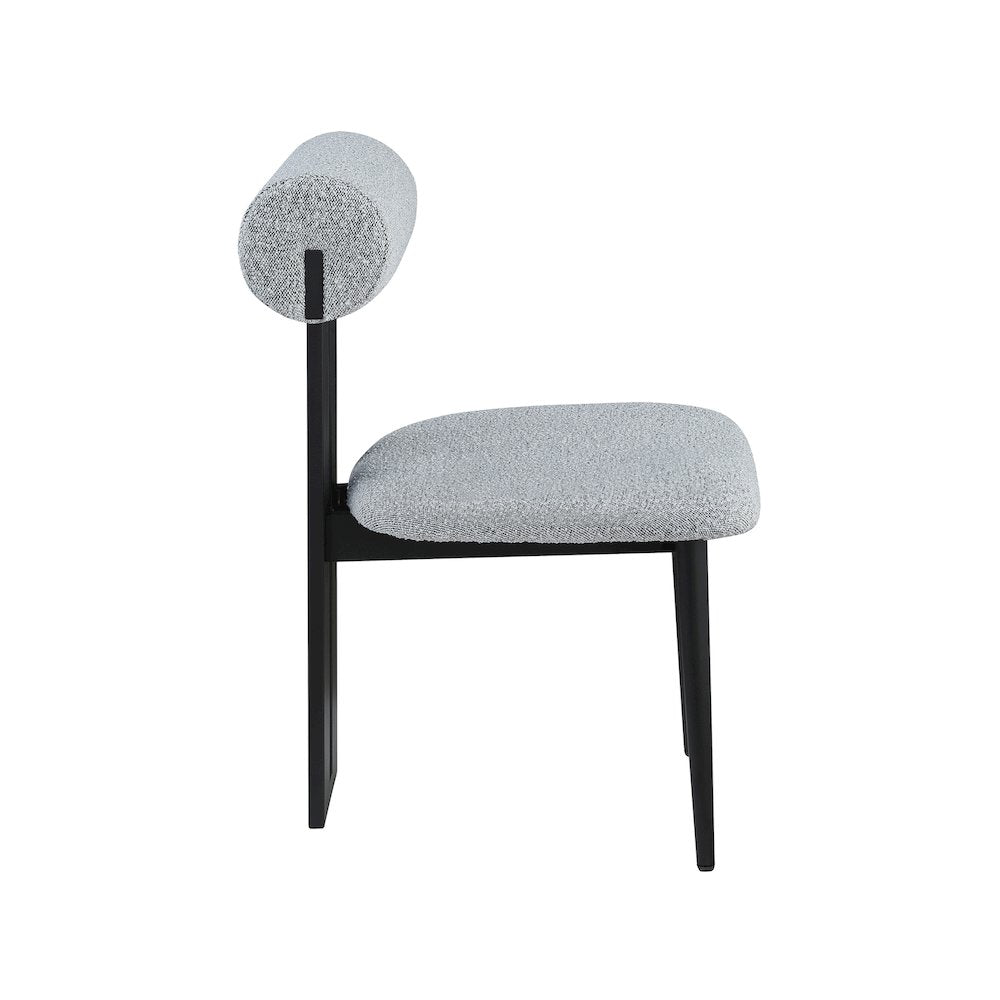 Dario Grey Boucle Fabric Dining Chair, Set of 2