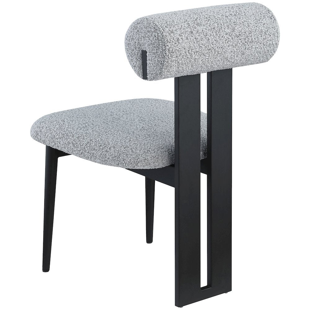 Dario Grey Boucle Fabric Dining Chair, Set of 2