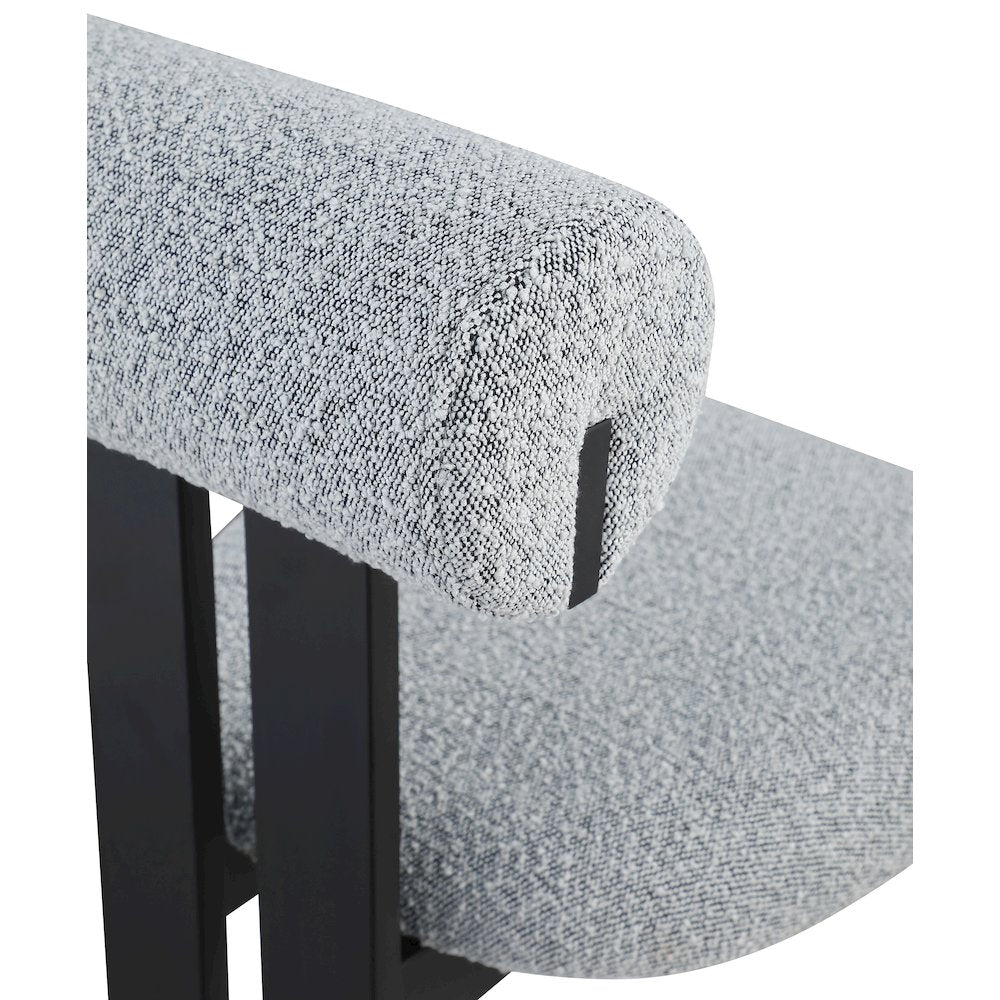 Dario Grey Boucle Fabric Dining Chair, Set of 2