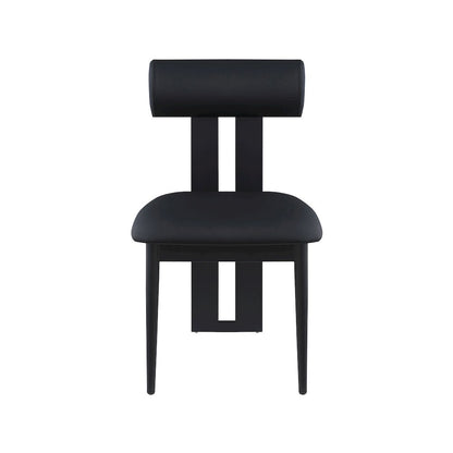 Dario Black Vegan Leather Dining Chair, Set of 2