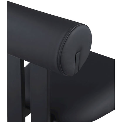 Dario Black Vegan Leather Dining Chair, Set of 2