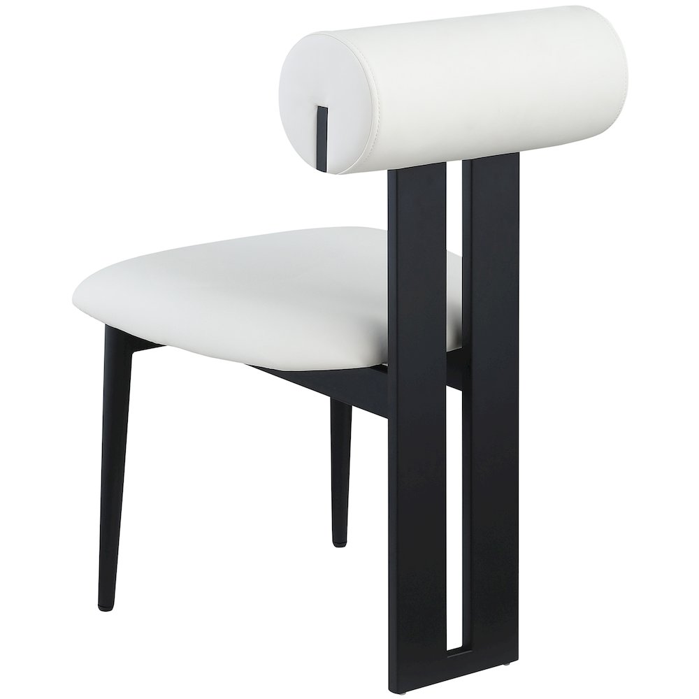 Dario Cream Vegan Leather Dining Chair, Set of 2
