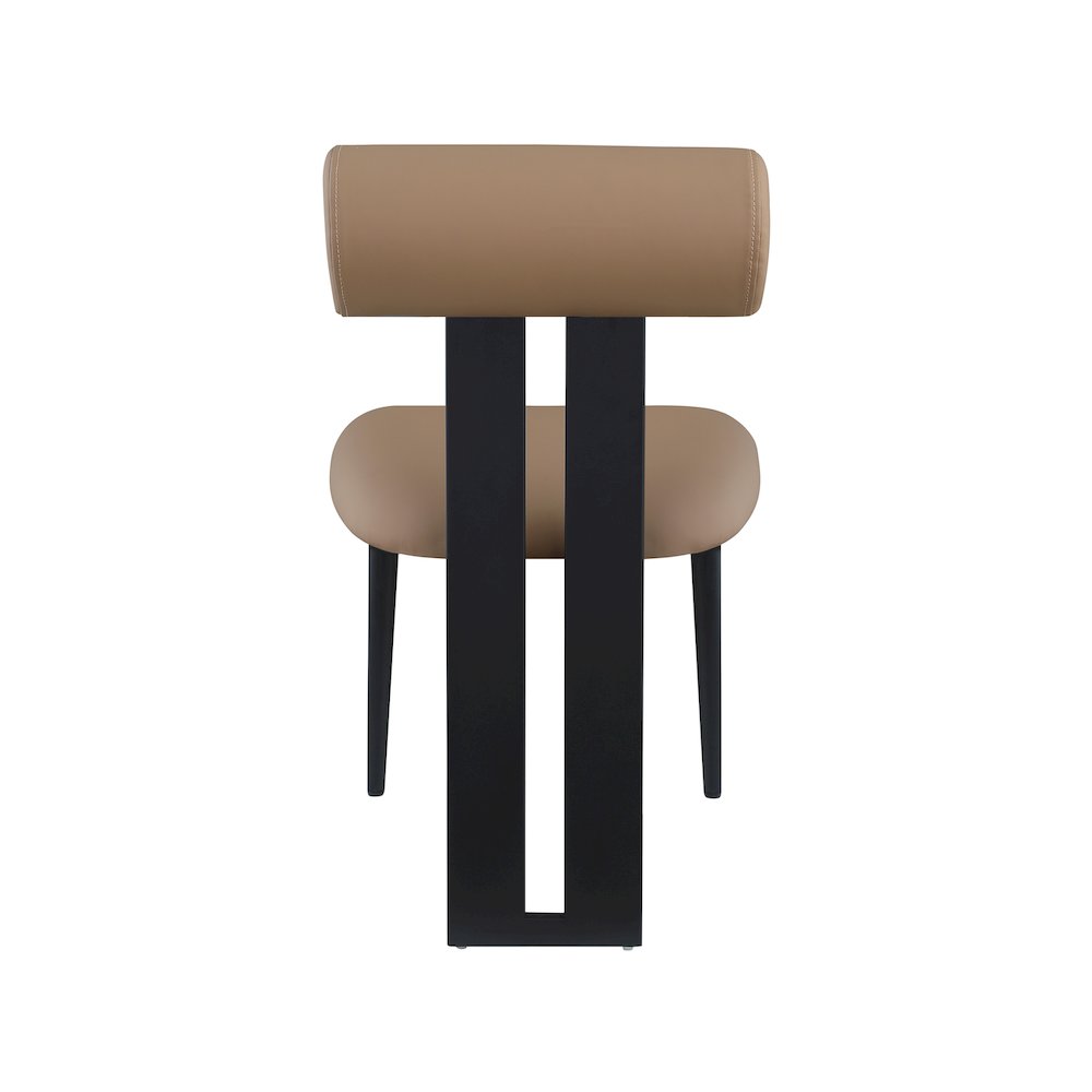 Dario Tan Vegan Leather Dining Chair, Set of 2