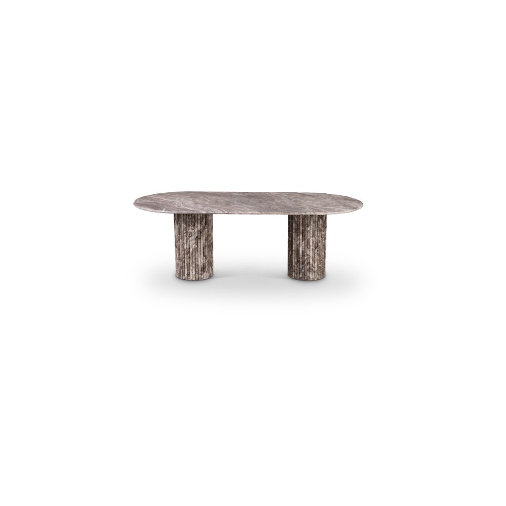 Messina Brown Marble Dining Table