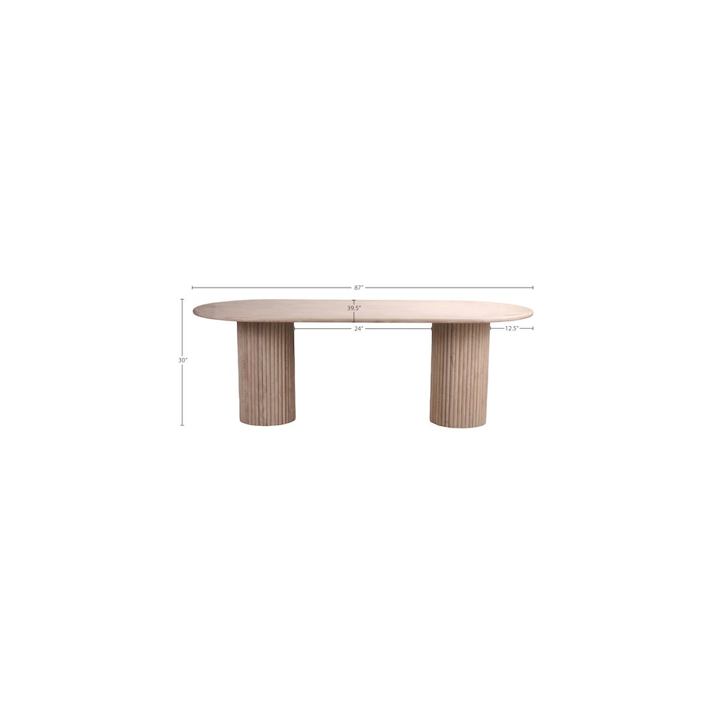 Messina Beige Travertine Dining Table