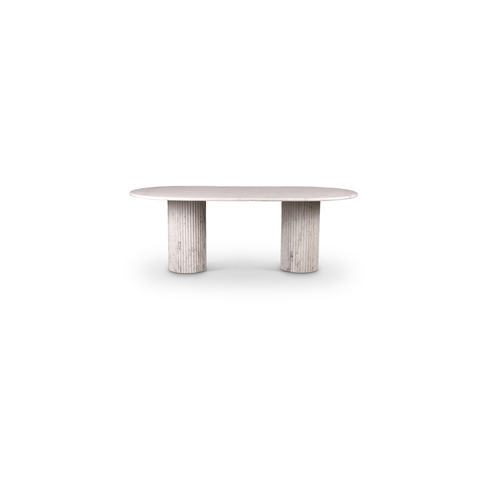 Messina White Marble Dining Table