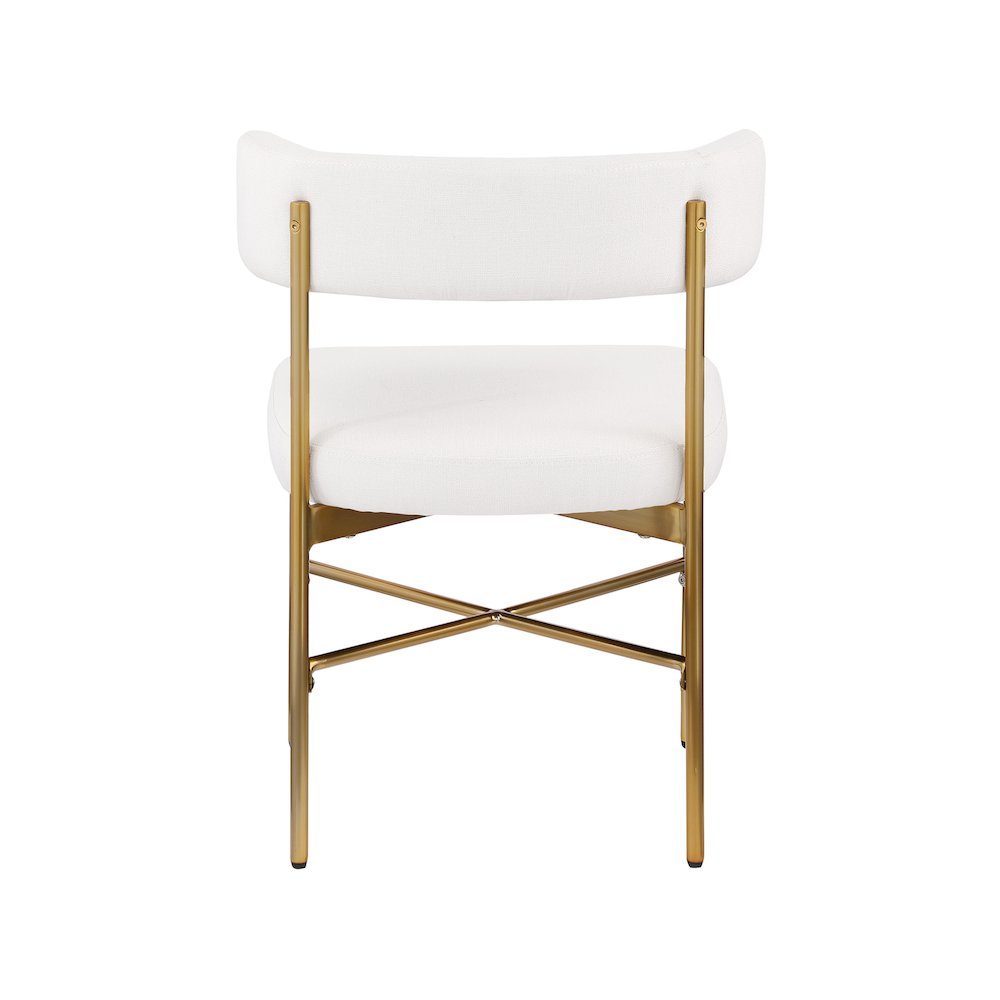 Rivage Cream Durable Linen Textured Fabric Dining Chair, Set of 2