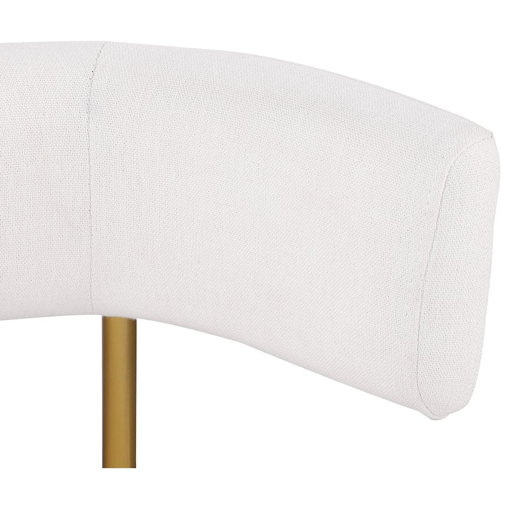 Rivage Cream Durable Linen Textured Fabric Dining Chair, Set of 2