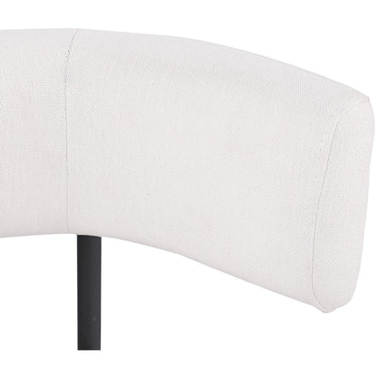 Rivage Cream Durable Linen Textured Fabric Dining Chair, Set of 2