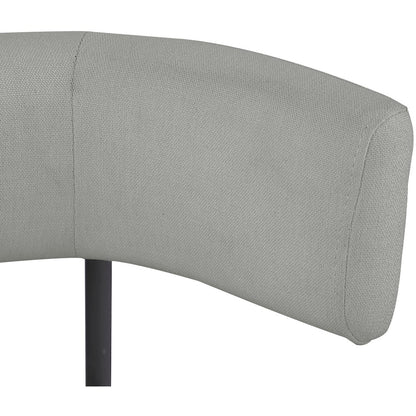 Rivage Light Grey Durable Linen Textured Fabric Dining Chair, Set of 2