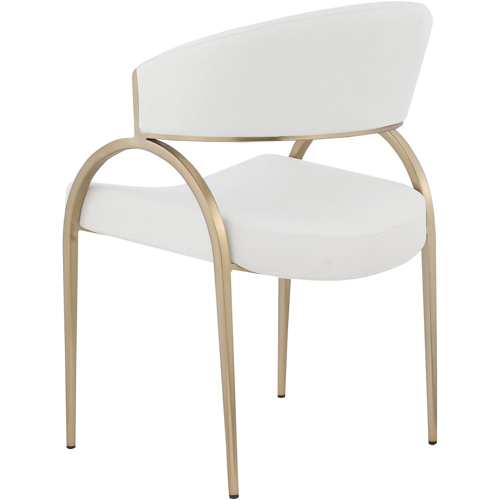 Privet Cream Linen Textured Fabric Dining Chair, Set of 2
