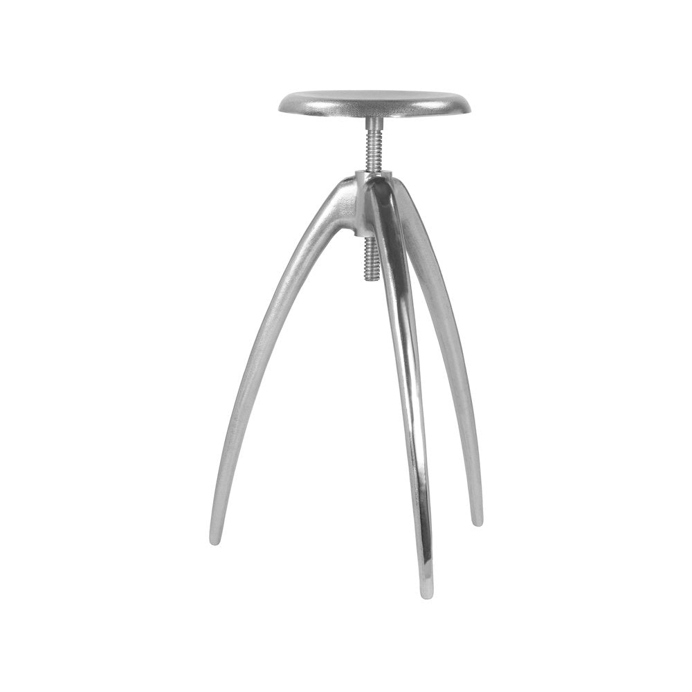 Clara Silver Aluminum Counter/Bar Stool