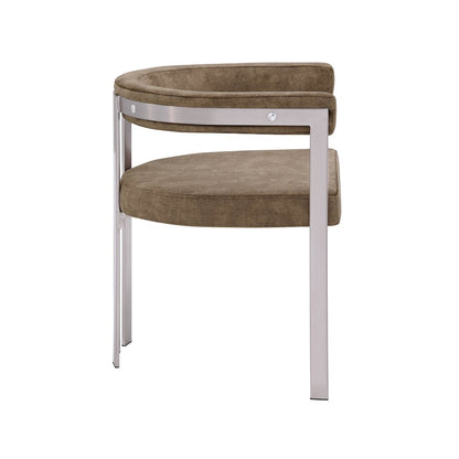 Marcello Brown Velvet Dining Chair, Set of 2