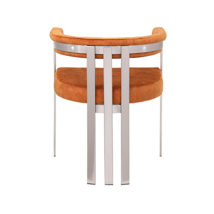 Marcello Cognac Velvet Dining Chair, Set of 2