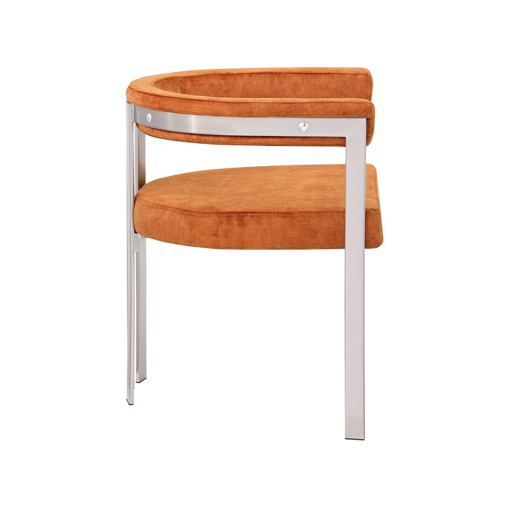 Marcello Cognac Velvet Dining Chair, Set of 2
