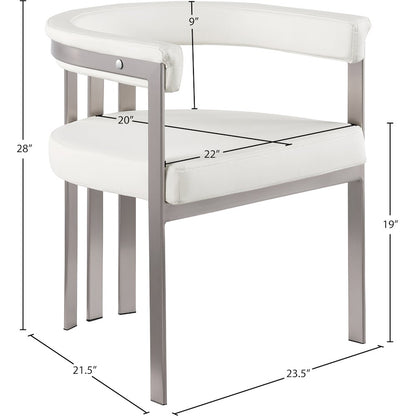 Marcello Cream Vegan Leather Dining Chair, Set of 2