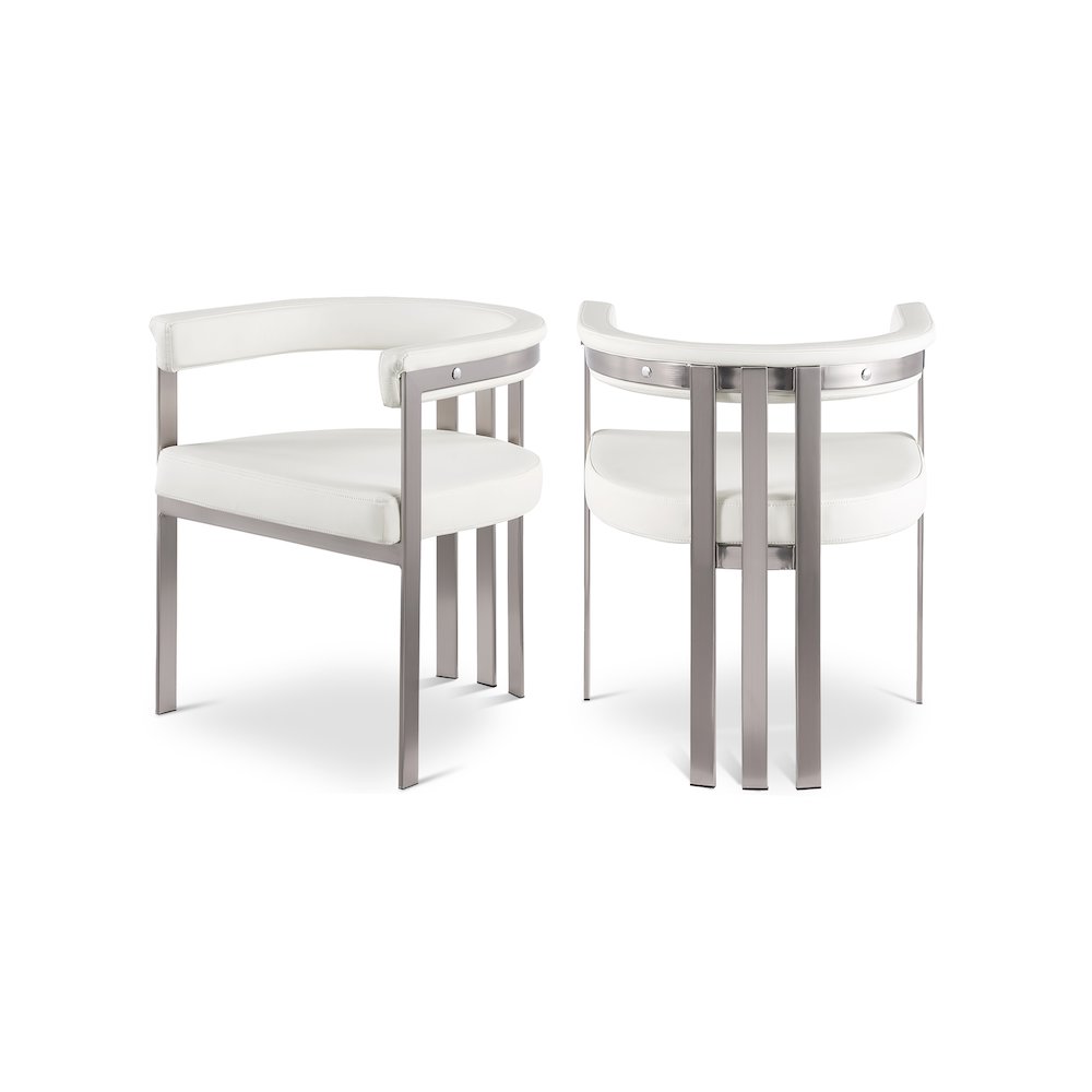 Marcello Cream Vegan Leather Dining Chair, Set of 2