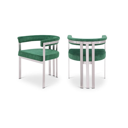 Marcello Green Velvet Dining Chair, Set of 2