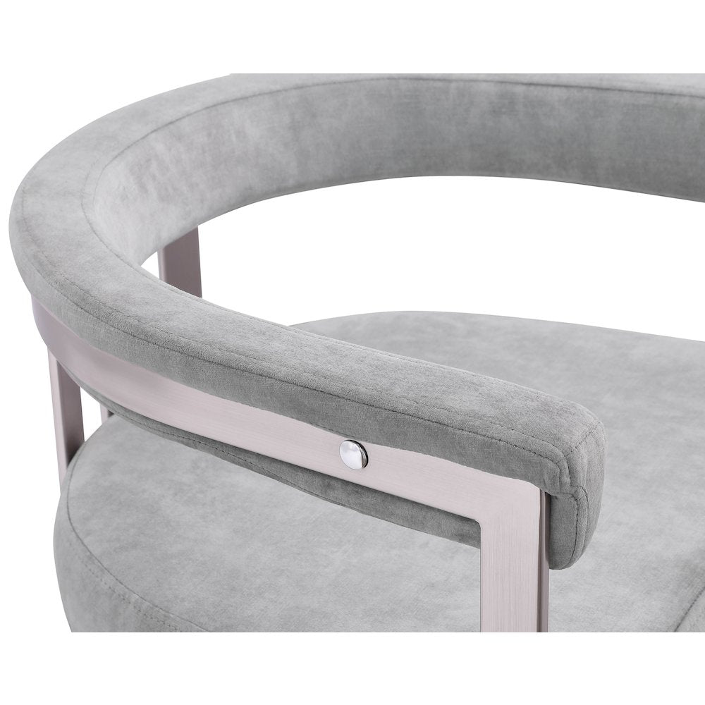 Marcello Grey Velvet Dining Chair, Set of 2