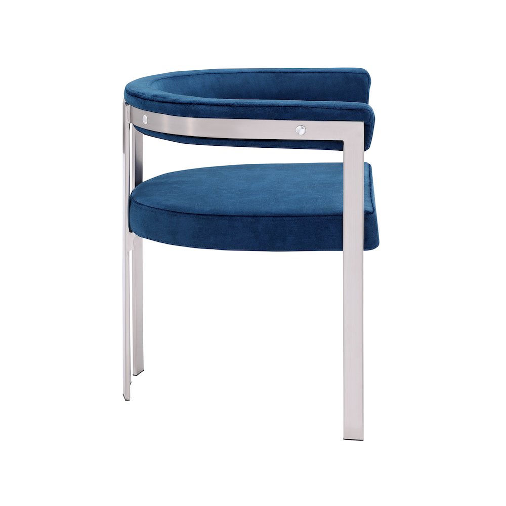 Marcello Navy Velvet Dining Chair, Set of 2