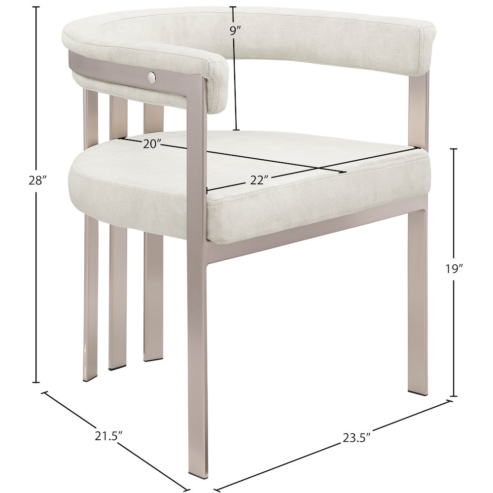 Marcello Stone Velvet Dining Chair, Set of 2