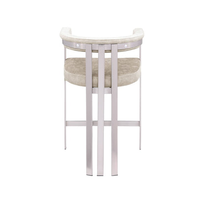 Marcello Beige Velvet Counter Stool, Set of 2