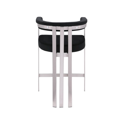 Marcello Black Velvet Counter Stool, Set of 2