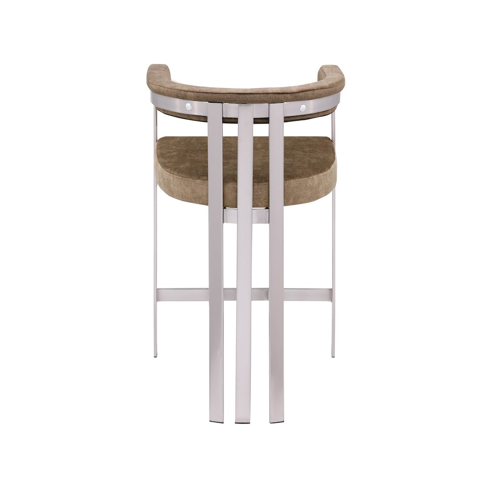 Marcello Brown Velvet Counter Stool, Set of 2