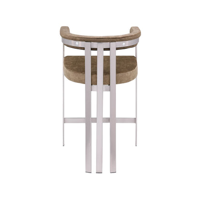 Marcello Brown Velvet Counter Stool, Set of 2