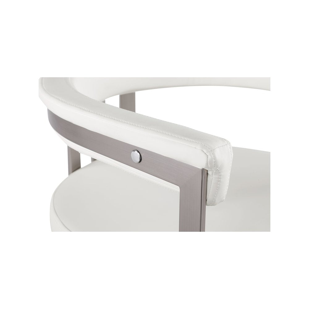 Marcello Cream Vegan Leather Counter Stool, Set of 2