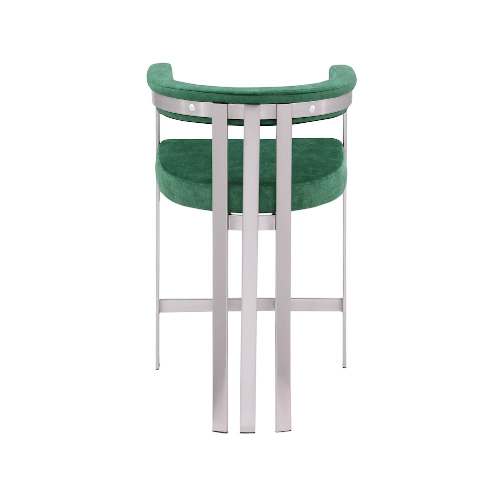 Marcello Green Velvet Counter Stool, Set of 2