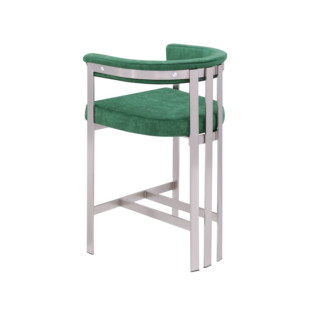 Marcello Green Velvet Counter Stool, Set of 2