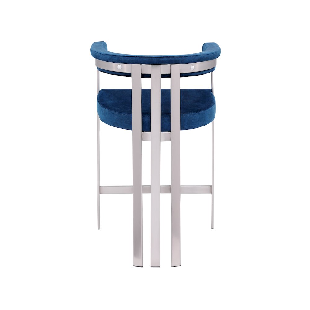 Marcello Navy Velvet Counter Stool, Set of 2