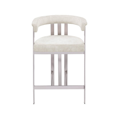 Marcello Stone Velvet Counter Stool, Set of 2
