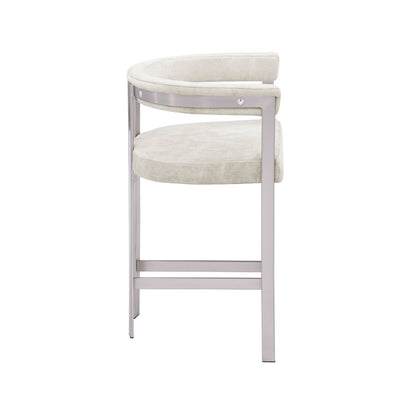 Marcello Stone Velvet Counter Stool, Set of 2
