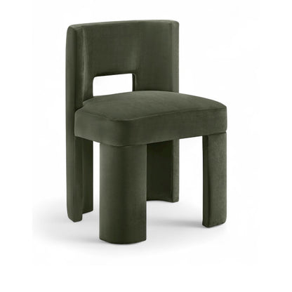 Zuno Green Velvet Performance Fabric Upholstered Dining Chair
