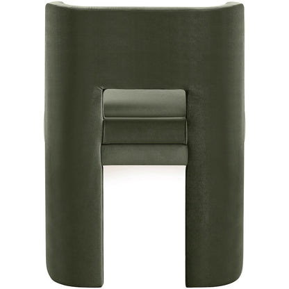 Zuno Green Velvet Performance Fabric Upholstered Dining Chair