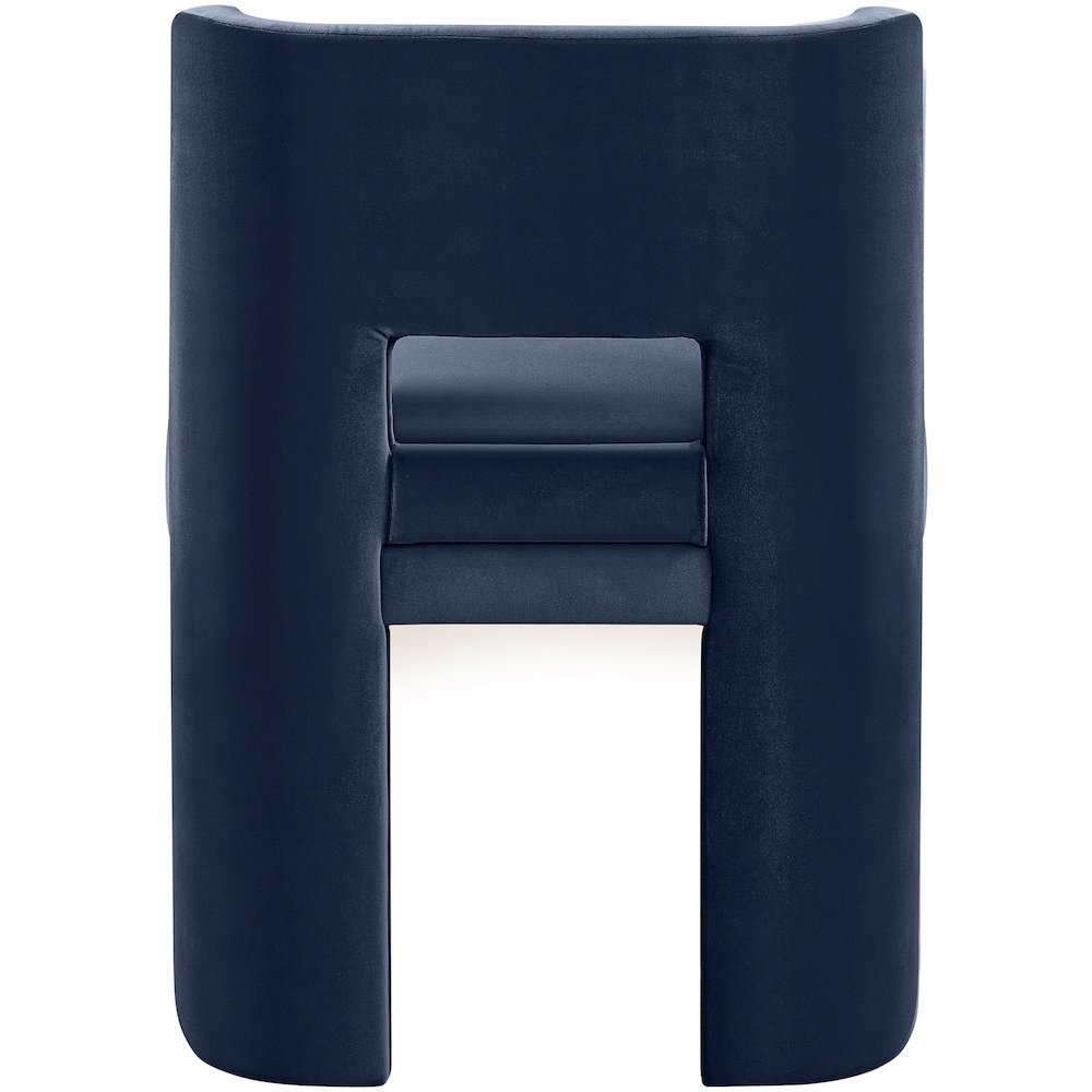 Zuno Navy Velvet Performance Fabric Upholstered Dining Chair