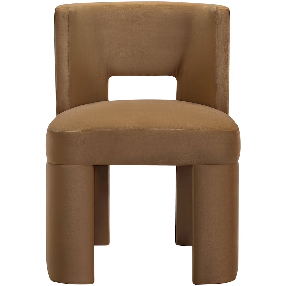 Zuno Saddle Velvet Performance Fabric Upholstered Dining Chair